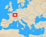 Map 
         of Europe with inset of area west of Paris