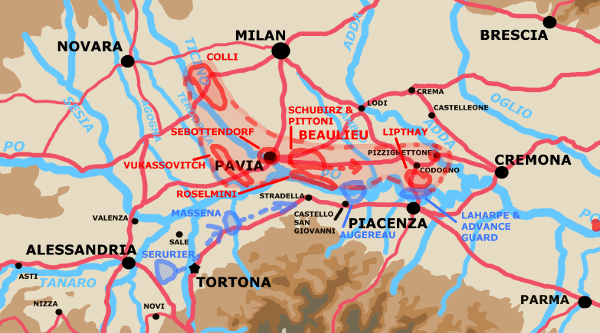 A map showing the situation on Morning of May 8th.