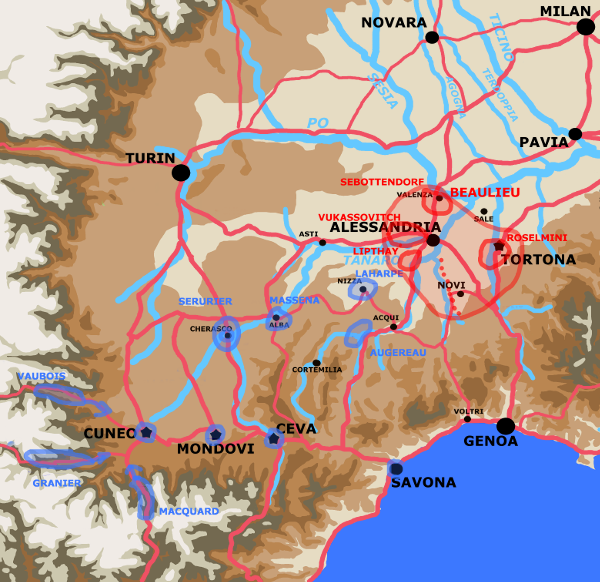 A map showing the situation on April 30th.