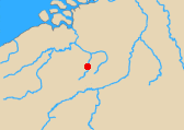 Map of Low Countries with battle of Wavre marked.