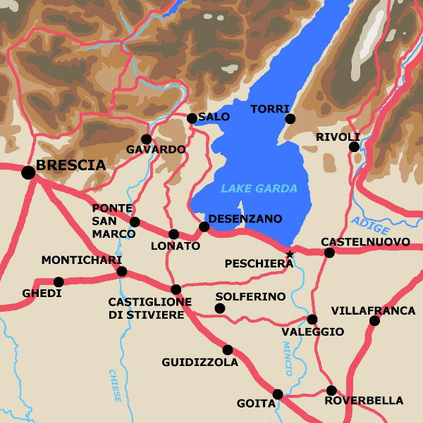 A map showing western theatre.